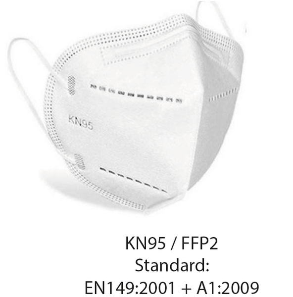 Atemschutzmaske, KN95/FFP2, EN149:2001 ohne Ventil