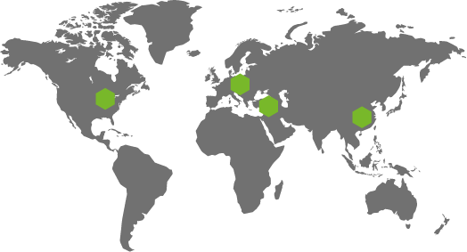 Weltkarte mit den Standorten von Max Mothes